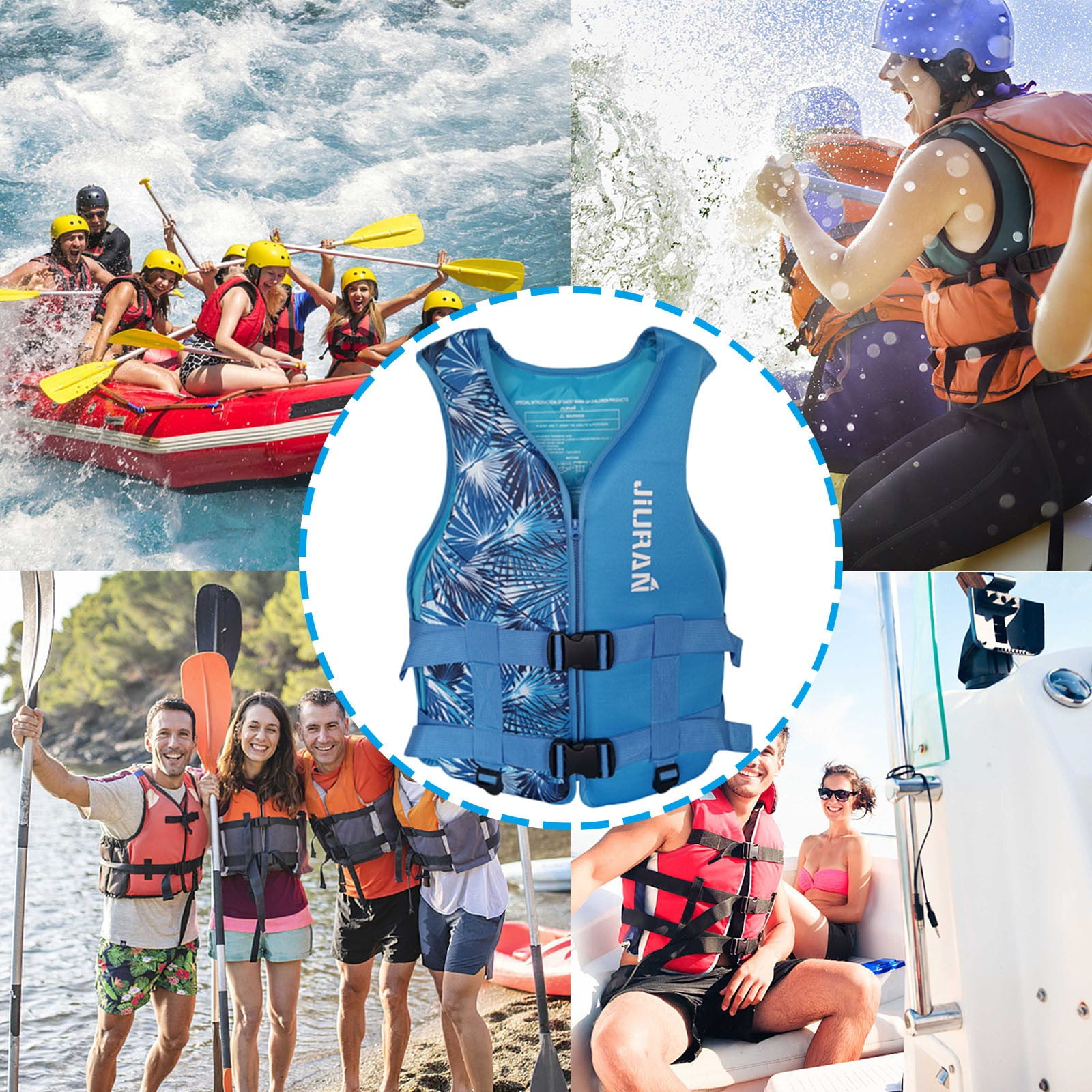 MSJUHEG Life Jackets for Women,Safety Vest,Arm Floaties,Life Vest,Life Jackets for Adults,Fishing Boat Accessories,Life Vests for Adults Blue L