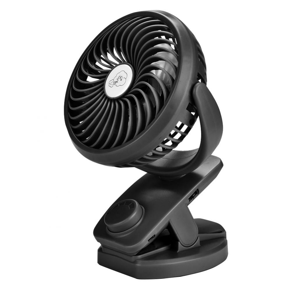 WALFRONT USB Clip Fan, Mini Fan with Clip,Large Wind Force Clip Fan 3