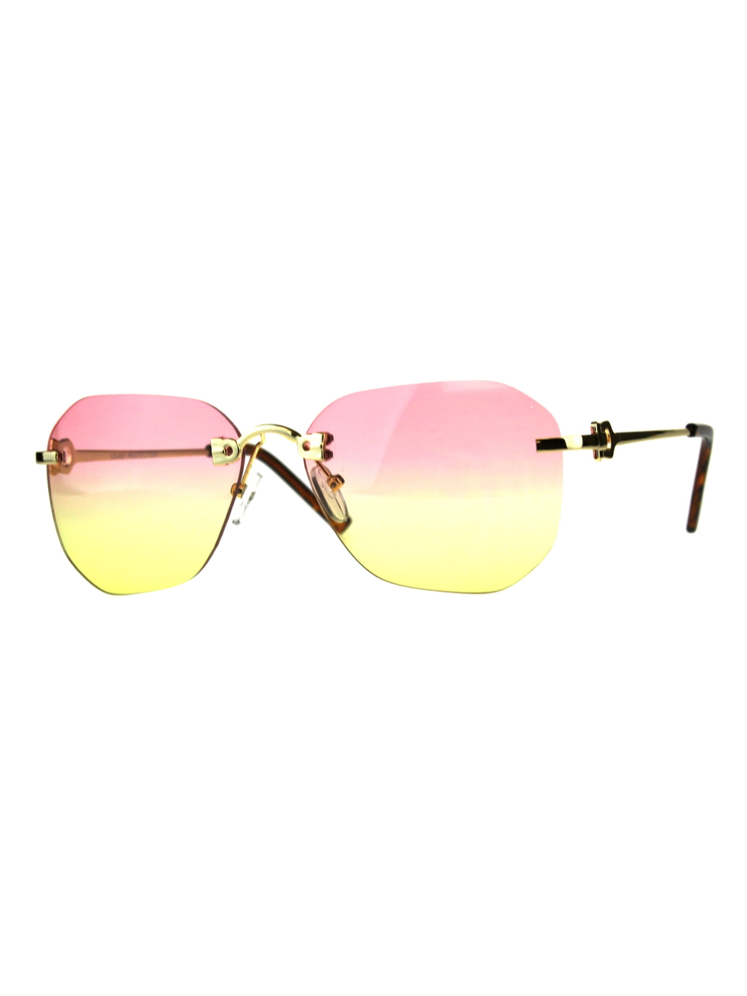 Womens Rimless Butterfly Designer Fashion Luxury Sunglasses