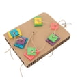 thumbnail image 4 of Bird Chew Toy Hanging Cardboard With Colorful Wooden Blocks, 4 of 8