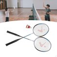 thumbnail image 1 of Badminton Racquet, Badminton Racket Kit Ovoid 1 Pair High Toughness  For Gym, 1 of 8