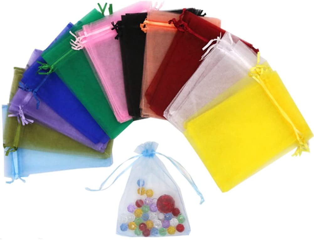 12 Assorted Organza Drawstring Silk Pouch Bags 1.75x2#1 