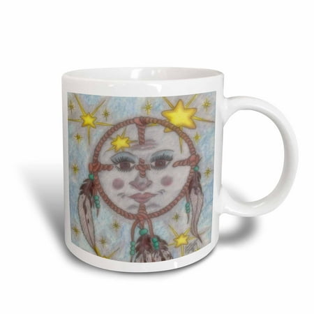 

3dRose Medicine Wisdom Of Grandmother Blue Moon - Ceramic Mug 15-ounce