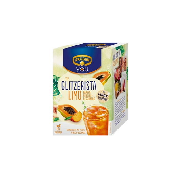 Kruger drink mix Glitzerista PAPAYA PEACH flavor -1 box/ 10 servings-
