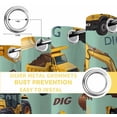 thumbnail image 6 of Construction Truck Blackout Curtains for Bedroom/Living Room, Thermal Insulated Kitchen Curtains, Cartoon Grips and Bulldozers Green Grommet Darkening Window Treatment Drapes 52"x84"x2, 6 of 8