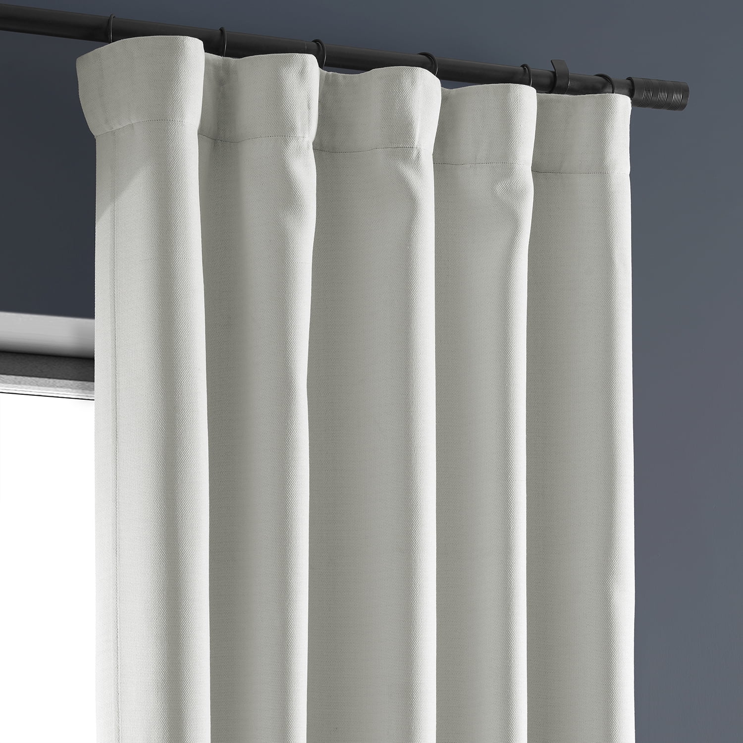 Half Price Drapes Mist White Bellino Textured Faux Linen Room Darkening Curtains For Bedroom & Living Room Curtains(1 Panel), Curtains 108 Inches Long, 50W X 108L