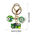 thumbnail image 3 of Llavero metálico de fútbol con colgante para coche o llaves, accesorio de aleación duradera para regalo de fanático del fútbol, 3 of 5