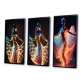 thumbnail image 3 of Designart "Translucent Light Dancing Figure III" Woman Fashion Photography Framed Wall Art Set Of 3 - Multicolor Glam Frame Gallery Set For Office Decor, 3 of 6