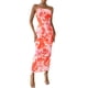 thumbnail image 1 of Vestido PRETTYGARDEN Strapless Maxi Floral Ajustado Naranja XL, 1 of 6