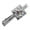 Silver, variant on Wolf Pack Baby Wolves Snow Mountains Pattern Square Tie Bar Clip Clasp Tack- Silver or Gold