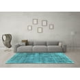 thumbnail image 3 of Ahgly Company Indoor Rectangle Abstract Light Blue Modern Area Rugs, 2' x 3', 3 of 4
