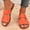 Orange, variant on Njoeus Women Flat Sandals Wide Width Sandals Summer Open Toe Sandals Comfortable Walking Sandals