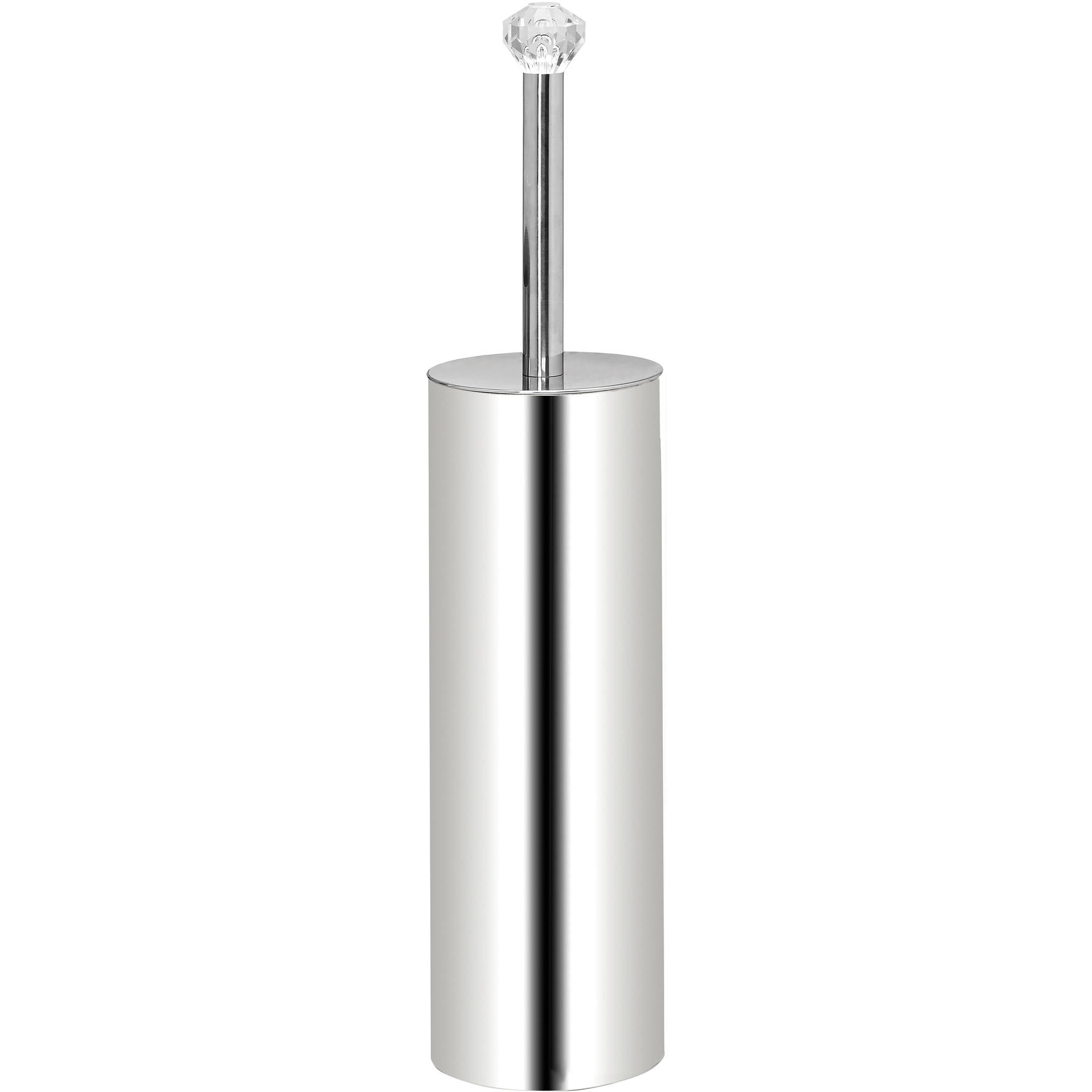 Toilet Brush with Decorative Stainless Steel Metal Container