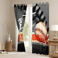 thumbnail image 3 of Feelyou Baseball Sports Kids Curtains Pack of 2 (42x84 Each), Modern Ball Game Athlete Curtains Blackout, Eat Sport Sleep Bedroom Curtains, Curtains and Drapes Decor, 3 of 6