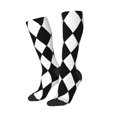 thumbnail image 2 of Knee High Socks for Women Harlequin Pattern Long Tube Sock Uniform Socks, 2 of 7
