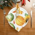 thumbnail image 3 of Coolnut Autumn Pumpkins Cloth Napkins Set of 4 Pack, Washable Soft Table Dinner Napkins 20 inch for Kitchen, Hotel, Party, Wedding Washcloth Gift, 3 of 7