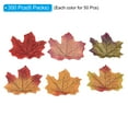 thumbnail image 3 of Uxcell Artificial Leaves Mixed Fall Maple Autumn Fake Leaf Decoration, 6 Assorted Color 300 Pack, 3 of 5