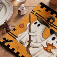 thumbnail image 3 of Sm:)e Jack-O'-Lantern Bat Ghost Broom Halloween Placemats Set of 4, 12x18 Inch Holiday Table Mats for Indoor Outdoor Party Dining Decoration, 3 of 7