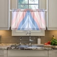 thumbnail image 2 of Yayeee Kitchen Curtains Tier Pair Light Filtering 27"x24" Rod Pocket Short Cafe Window Panel, Abstract Blue, 2 of 7