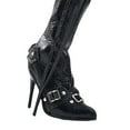 thumbnail image 6 of Almencla 1:6 Action Figures High Boots Ball Jointed Doll Shoes DIY Durable PU Leather 12 inch Doll High Heel Boots Female Figure Boots black, 6 of 7