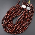 thumbnail image 5 of K-KED Natural Red Tiger's Eye Beads Smooth Round 4mm 6mm 8mm 10mm 15.5" Strand-4 mm, 5 of 6