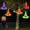 thumbnail image 1 of Decoraciones Sombrero de bruja al aire libre LzGUNGY 6 piezas colgante iluminado brillante, 1 of 5