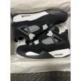thumbnail image 2 of Ni-k-e Air Jordan 4 Retro Black/White Thunder Size 11 FQ8138-001, 2 of 6