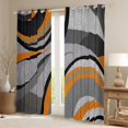 thumbnail image 2 of Feelyou Adult Abstract Geometric Curtains Pack of 2 (42x84 Each), Mid Century Minimalism Curtains Blackout, Grey Orange Stripes Bedroom Curtains, Blackout Curtains Bedroom Decor, 2 of 6