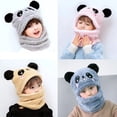 thumbnail image 2 of Gorro de dibujos animados para niños y niñas, bufanda gruesa, gorro de invierno para niños, cosas para bebés recién nacidos, gorros de lana para niños de 1 a 12 años, 2 of 4