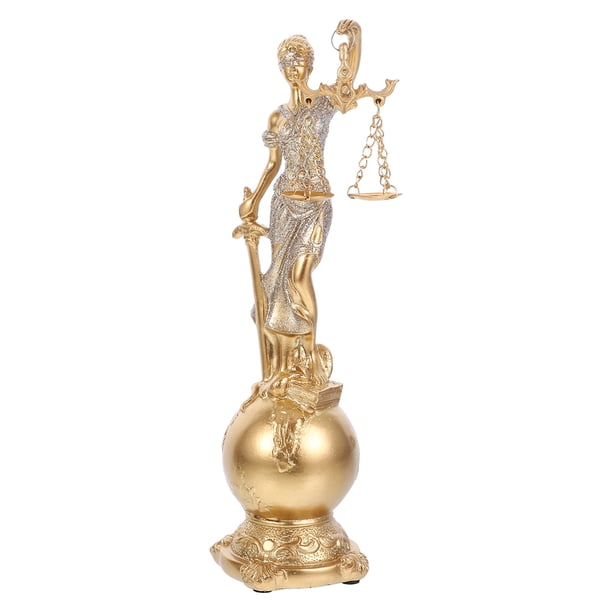 Estatua de la Dama de la Justicia para decoración de escritorio de despacho de abogados, escultura de la Diosa de la Justicia, diosa griega de la justicia, balanza de la justicia, estatua ciega