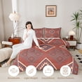 thumbnail image 3 of Erosebridal Aztec Aesthetic Full Size Comforter Sets, Red Bedding Sets, Gray Reversible 3-Piece, 1 Comforter and 2 Pillowcases, 3 of 6