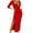 Red, variant on Fall Dresses for Women Women Sexy Casual V-Neck Long Sleeve Solid Color High Split Sheath Ankle-Length Dress