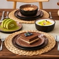 thumbnail image 6 of Malacasa Dinnerware Sets for 4, Stoneware Plates and Bowls Set, 12 Pcs Dinner Set, Tableware Dishwasher Microwave Safe, Red, 6 of 8
