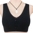thumbnail image 5 of NIEWTR Front Closure Bras for Women Full Coverage No Underwire Seniors Soft Comfortable Support Push Up Bralettes(Black,2XL), 5 of 8