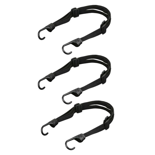 Vendaje para casco - Cuerda elástica para equipaje de casco de motocicleta retráctil de 60 cm - Paquete de 3 Tmvgtek paseo en bicicleta