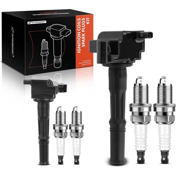 A-Premium 2x Ignition Coil Pack and 4x Iridium Spark Plugs Compatible with Toyota Paseo 1996-1999, Tercel 1995-1999, L4 1.5L
