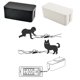 thumbnail image 4 of Caja de almacenamiento para cable de alimentación, regleta de plástico, organizador de cables para auriculares (M, negro), 4 of 6
