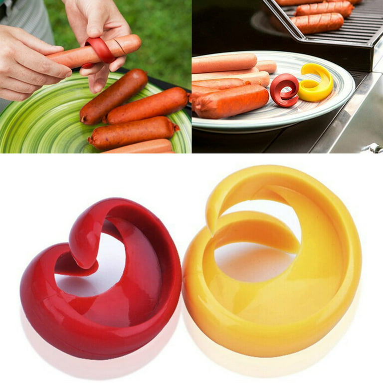Manual Hot Dogs and Sausage Slicer - From PIOKIT - Silver