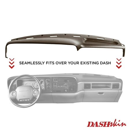 DashSkin Molded Dash Cover for 94-97 Dodge Ram in Saddle (Dark Brown) USA Made