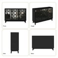 thumbnail image 4 of CBJCBJ 47.24"W Kitchen Accent Storage Cabinet with 3 Mirror Doors and Storage for Living Room, Black, 4 of 9