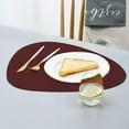 thumbnail image 2 of Faux Leather Placemats and Coasters Set, Round Leather for Dinner Table Mats Heat Resistant Washable Insulation Coffee Mats Kitchen Place Mats (2 Placemats+2 Coasters), 2 of 7