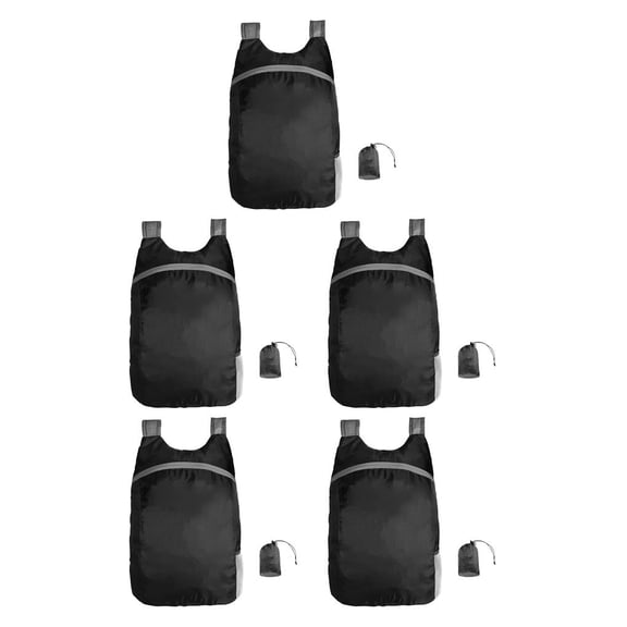 Eigraketly para acampar al aire libre, plegable, impermeable, bolsa de nailon, senderismo, viajar, plegable, color negro Type2 NO2