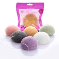 thumbnail image 4 of Esponja para lavarse la cara, almohadillas exfoliantes de belleza, accesorio de limpieza portátil que reduce los poros para el salón del hogar, Pinceles de maquillaje y herramientas Amarillo Minnieouse  CE000442-04, 4 of 6