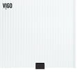 thumbnail image 5 of VIGO Elan 56 to 60 in. W x 66 in. H Sliding Frameless Tub Door in Matte Black with 3/8 in. (10mm) Fluted Glass, 5 of 14