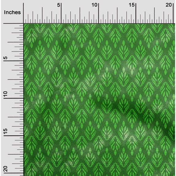 oneOone Viscose Chiffon Green Fabric Batik Sewing Fabric By The Yard Printed Diy Clothing Sewing Supplies 42 Inch Wide - V4