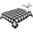 thumbnail image 2 of Black White Plaid Table Cloth Waterproof Tablecloths, Modern Simple Buffalo Check Gingham Tablecloth Dining Table Cover for Kitchen Party Tabletop Outdoor, Rectangle Tablecloth 60x102 Inch, 2 of 9
