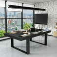 thumbnail image 3 of MONSLIPA Meeting Table Boardroom Desk for Office Conference Room, 88.6" W x 47.2" D, BLACK, 3 of 8