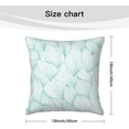 thumbnail image 6 of Wave Leaves Ropical Colored Bstract Flower White Green Flower Pillow Covers Pillowcases Home Decor Bed Couch Sofa Office Living Room Cushion 18x18Inch, WLJ6699, 6 of 6