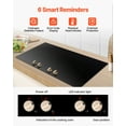 thumbnail image 4 of KFFKFF Induction Stove, 6600W Electric Kitchen Burner, Quadruple Knob Control Cooktop, Integrated Induction Stove with a Dozen Heat Settings, Glass Top, Automatic Power Off, 4 of 9