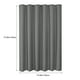 thumbnail image 2 of Cortina de ducha de tela gris y turquesa, tejido resistente, poliéster, impermeable, resistente al moho, 2 of 7